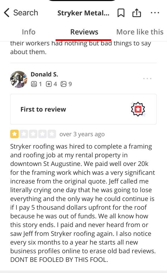 Slide of Stryker Metal Roofing