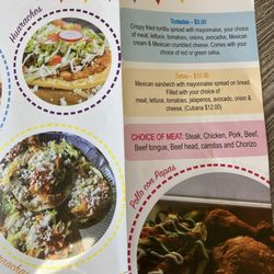 Evelin’s Antojitos Latinos - Menu page 3