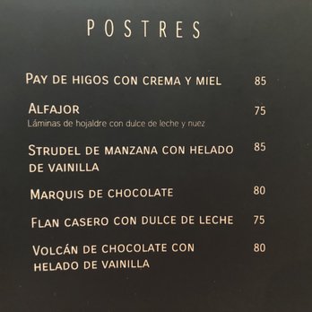 La Posta Argentina - Dessert menu. - Argentine Near Me - Ciudad de México, DIF