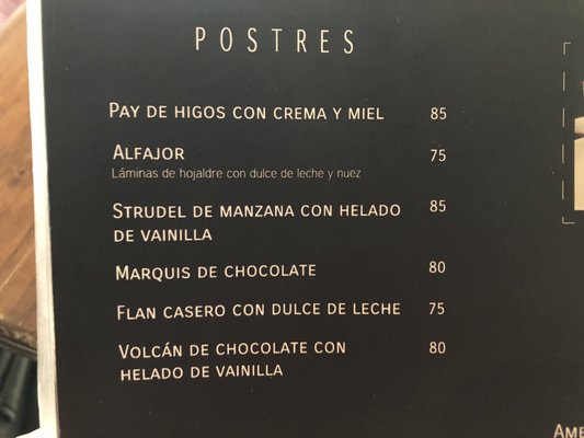 Menu photo 2 La Posta Argentina Ciudad de México, DIF