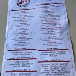 Gobbie's Sports Pub & Eatery - Drink menu