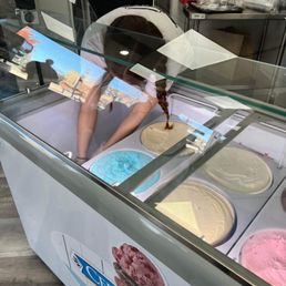 Employees hair in ice cream. Employees hair in ice cream.