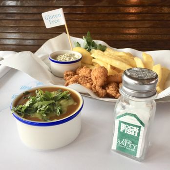 Rockfish Seafood Restaurant Brixham - Scampi and curry mushy peas - Seafood Near Me - Brixham, TOB Rockfish Seafood Restaurant Brixham - Scampi and curry mushy peas - Seafood Near Me - Brixham, TOB