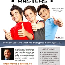 Sachs Center - Dragon Masters Social Skills Group for boys ages 7-13
