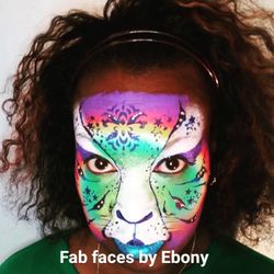 Fab faces by Ebony - Have some fantasy tigers at your next event.  Contact Fab faces by Ebony for rates!