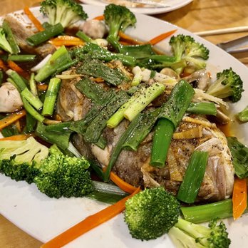 A Saigon Cafe - Steamed Fish (kinda bland, definitely adding the black bean sauce next time) - VN - Vietnamese Near Me - Wailuku, Hawaii A Saigon Cafe - Steamed Fish (kinda bland, definitely adding the black bean sauce next time) - VN - Vietnamese Near Me - Wailuku, Hawaii