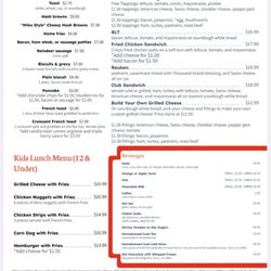 Country Cafe - Page 2 of updated menu as of September 15th, 2025