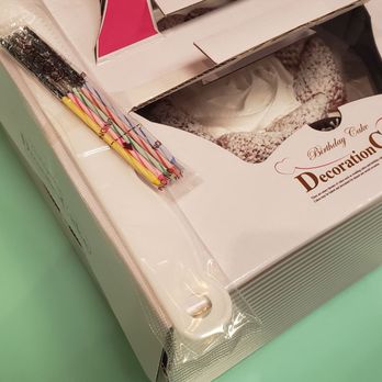 Crown Bakery - Full size cake, boxed up with a plastic knife and candles :) - Bakeries Near Me - Las Vegas, Nevada