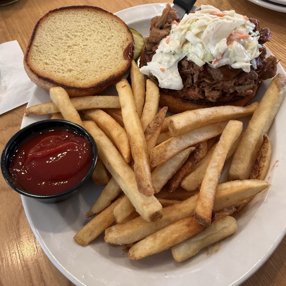 Juniper on Main - BBQ Pulled Pork Sandwich (Ask for extra sauce ) - Southern Near Me - Carmel, Indiana Juniper on Main - BBQ Pulled Pork Sandwich (Ask for extra sauce ) - Southern Near Me - Carmel, Indiana