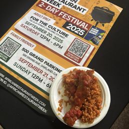 This is the Chicken and Jollof rice, just a sample plate. This is the Chicken and Jollof rice, just a sample plate.