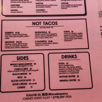 Taco Shop - Menu - Tacos Near Me - Reno, Nevada Taco Shop - Menu - Tacos Near Me - Reno, Nevada
