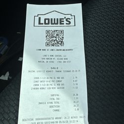 Lowe's Home Improvement - Recipe never again lost my business