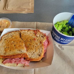 Ruben with steamed broccoli Ruben with steamed broccoli