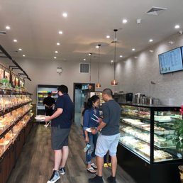 customers looking at the food