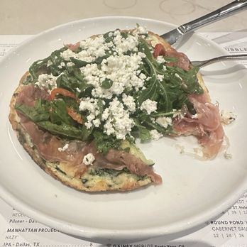 Sixty Vines - Egg white and goat cheese frittata with prosciutto added. - New American Near Me - Dallas, Texas Sixty Vines - Egg white and goat cheese frittata with prosciutto added. - New American Near Me - Dallas, Texas