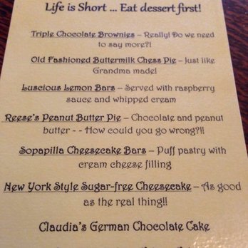 Sarah’s On the Square - Dessert menu - American Near Me - Gainesville, Texas Sarah’s On the Square - Dessert menu - American Near Me - Gainesville, Texas