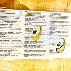 Temptations Cafe - Menu