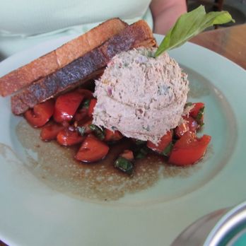 Sarabeth's Key West - Open Faced Tuna Salad...with chopped tomato marinated in aged balsamic. - American Near Me - Key West, Florida Sarabeth's Key West - Open Faced Tuna Salad...with chopped tomato marinated in aged balsamic. - American Near Me - Key West, Florida