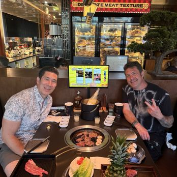 Chubby Cattle - Rich and Jed enjoying some killer meats. - Barbeque Near Me - Cerritos, California