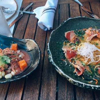 Tanta - Mixto Cebiche (left) & Nikei Tiradito (right) - Peruvian Near Me - Chicago, Illinois