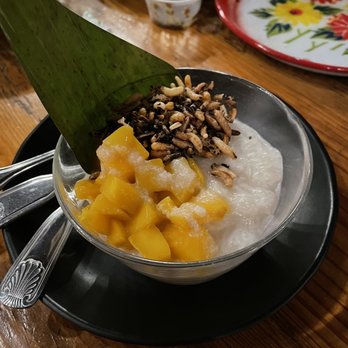 Taurus Ox - Mango Coconut Sticky Rice Dessert - perfection!!! - Laotian Near Me - Seattle, Washington