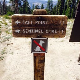 Trailhead at the parking lot.  Do both trails if you have the time!