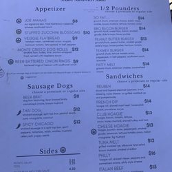 Joe Mama's - Menu