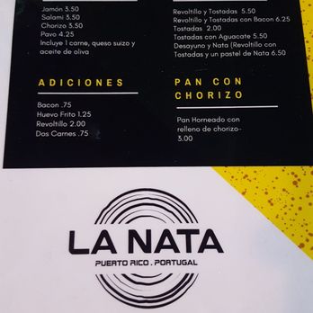 La Nata - Food menu - Coffee & Tea Near Me - Guaynabo, Puerto Rico La Nata - Food menu - Coffee & Tea Near Me - Guaynabo, Puerto Rico