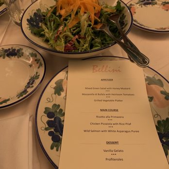 Bellini - Menu for the night - Italian Near Me - Miami, Florida