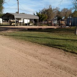 We have 2 spaces with carport,s and dog runs.