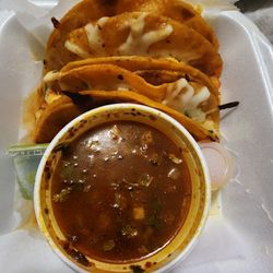 Mr. Platano Restaurant - SHRIMP TACOS! FULL OF FLAVORS AND VERY FULL FILLING