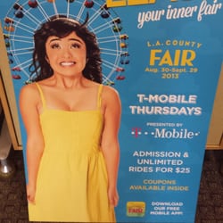 T-Mobile Authorized Retailer - Come in and receive a $25 Coupon for Admission and Unlimited Rides for the LA County Fair for T-Mobile Thursdays!