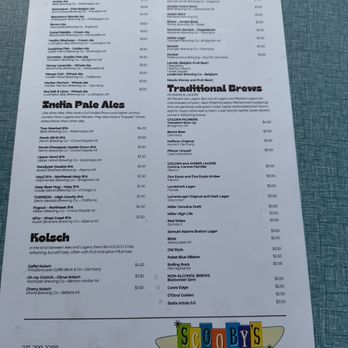 Scooby’s Snack Shack - Beer menu 2 - Bars Near Me - Manistee, Michigan