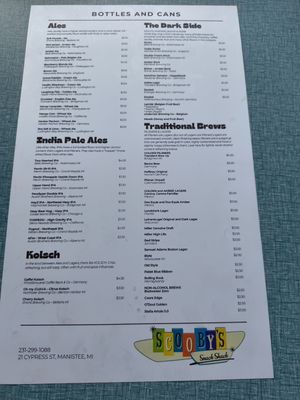 Menu photo 3 Scooby’s Snack Shack Manistee, MI