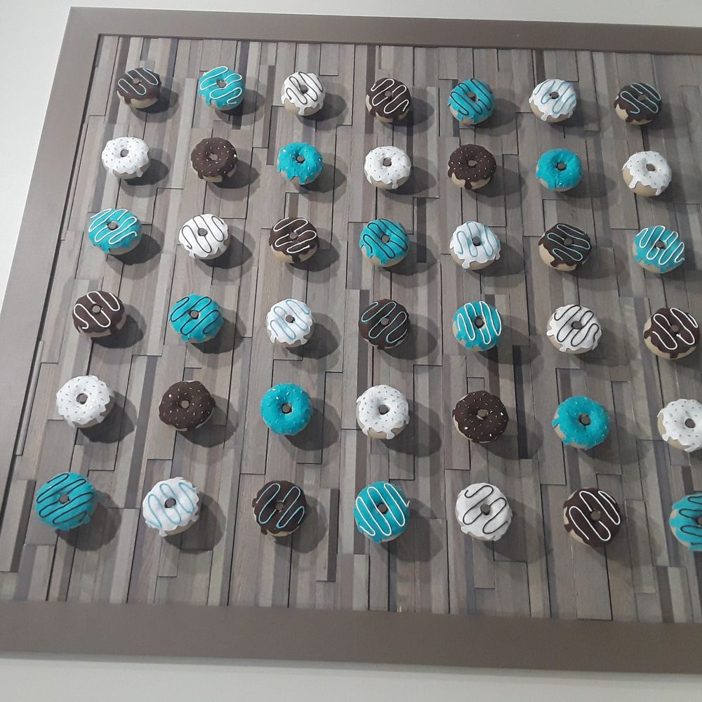 Ohanalulu - Donut pin cushion wall - Donuts Near Me - Fishers, Indiana Ohanalulu - Donut pin cushion wall - Donuts Near Me - Fishers, Indiana