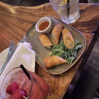 Crazy About You - Asian Vegetable Spring Rolls & Lover's Lane Lemonade drink - Mediterranean Near Me - Miami, Florida Crazy About You - Asian Vegetable Spring Rolls & Lover's Lane Lemonade drink - Mediterranean Near Me - Miami, Florida