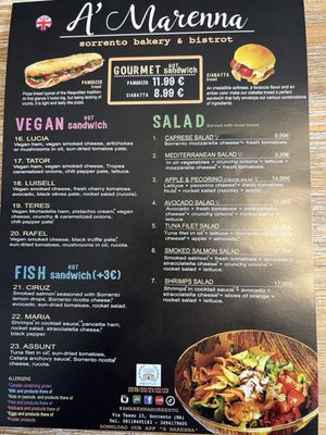 Menu photo 3 A'Marenna Sorrento, NA Menu photo 3 A'Marenna Sorrento, NA