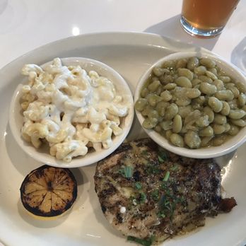 Tasty Town - Mac and cheese, Lima beans and blackened salmon - Greek Near Me - Birmingham, Alabama