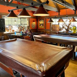 Manzanita Cantina and Grill - Dining room, about 6-7 tables. Two pool tables and an area to get salsa.