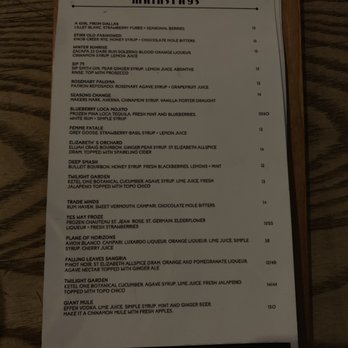 STIRR - Winter Menu - Cocktail Bars Near Me - Dallas, Texas STIRR - Winter Menu - Cocktail Bars Near Me - Dallas, Texas