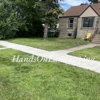 Hands on Landscaping - house with a sidewalk in front of it - Lawn Services Near Me Hands on Landscaping - house with a sidewalk in front of it - Lawn Services Near Me