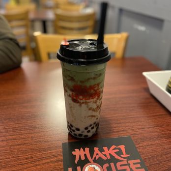 Maki House - 24oz Hokkaido Matcha with Red Bean - Japanese Near Me - Akron, Ohio