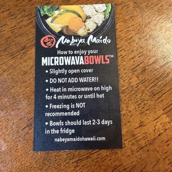 Nabeya Maido - Instructions - Japanese Near Me - Honolulu, Hawaii Nabeya Maido - Instructions - Japanese Near Me - Honolulu, Hawaii