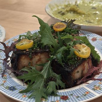 Goodtime Bar - Pork Belly with pomegranate char siu and mizuna! - Wine Bars Near Me - San Jose, California