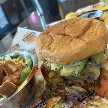 Bad Daddy's Burger Bar - Black Bean Burger  Side salad - Bars Near Me - Columbia, South Carolina