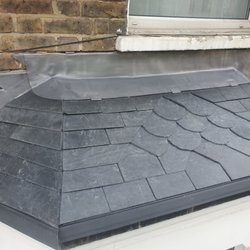 Specialist Roofers Ltd - Natural Slate pattern bay roof in North London by Specialist Roofers Ltd