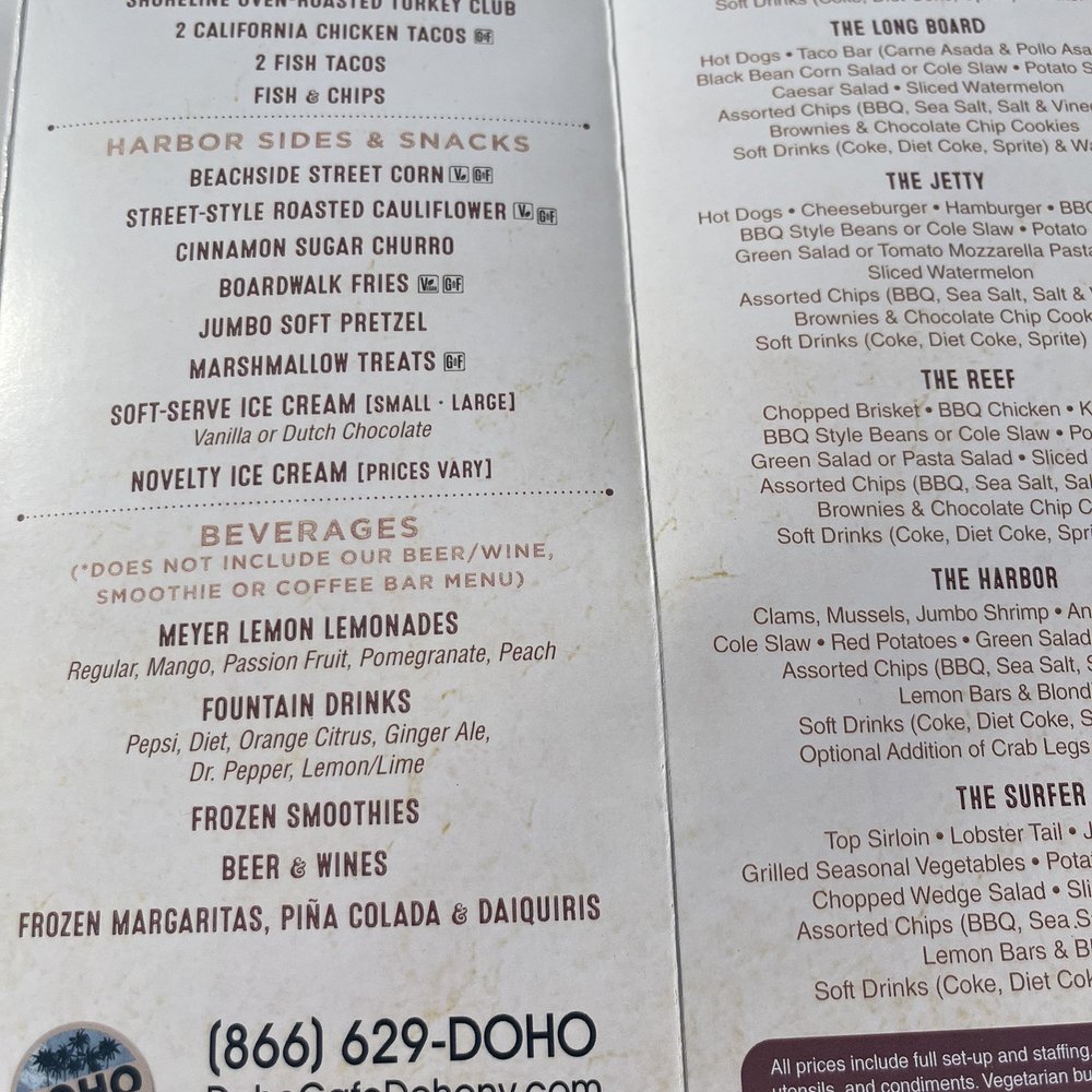 Doho Cafe - Menu - Cafes Near Me - Dana Point, California