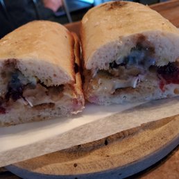 Mushroom and Melted Brie Sandwich