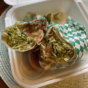 Pinch A Taco - Steak burrito "the works" -- $8. Yes! It's AMAZING - Food Trucks Near Me - Tampa, Florida