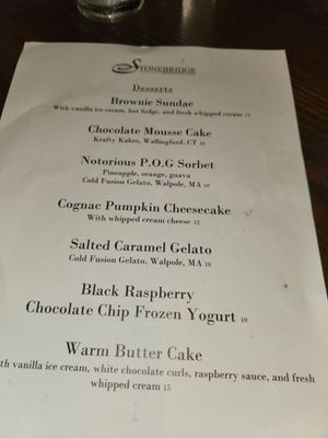 Menu photo 8 Stonebridge Restaurant Milford, CT Menu photo 8 Stonebridge Restaurant Milford, CT
